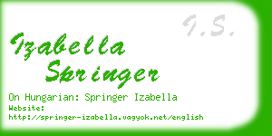izabella springer business card